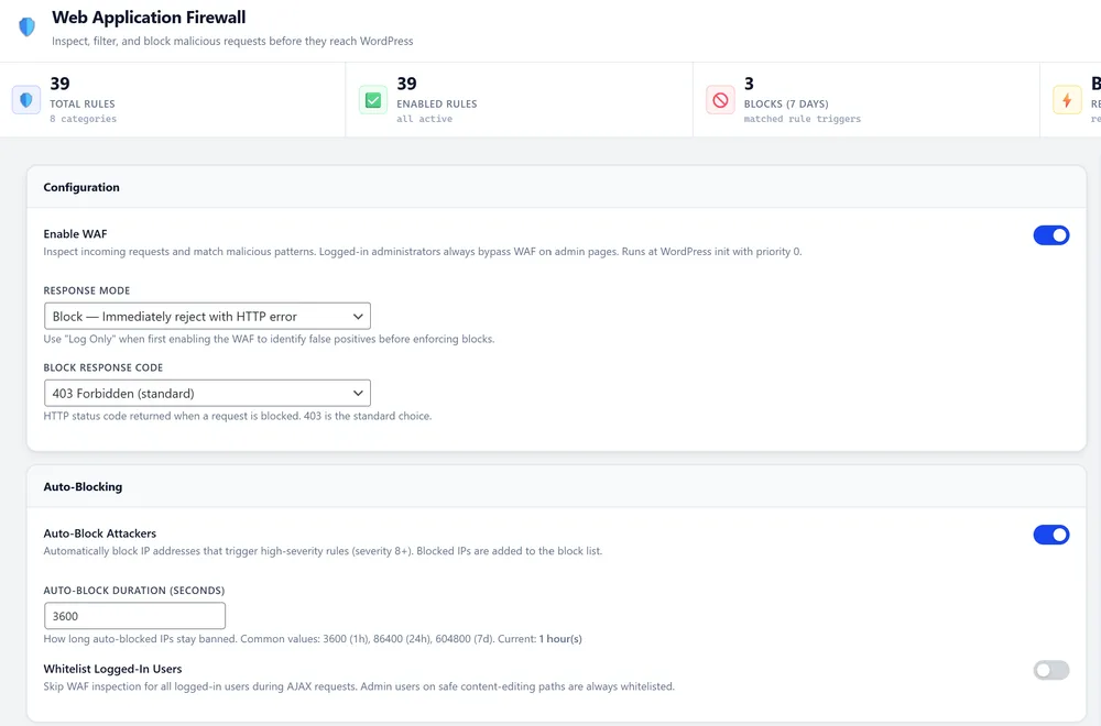 WordPress Security Plugin screenshot 2
